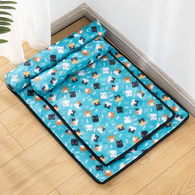 Zachte Koelmat voor Honden en Katten | Direct Verkoelend | Gemakkelijk Schoon te Maken | Duurzaam en Draagbaar | Ideaal voor Binnen en Buiten | Verkrijgbaar in Meerdere Maten | Stijlen: Beer, Kat, Citroen - Image 7