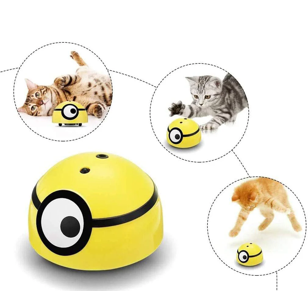 Innovatief Interactief Speelgoed voor Honden | Activeert Natuurlijke Jachtinstincten | Duurzaam en Draagbaar Design | Houdt Huisdieren Bezig | Vermindert Verveling | Compact Binnenhuisgebruik | Geel Kunststof | 7,5x5cm - Image 6