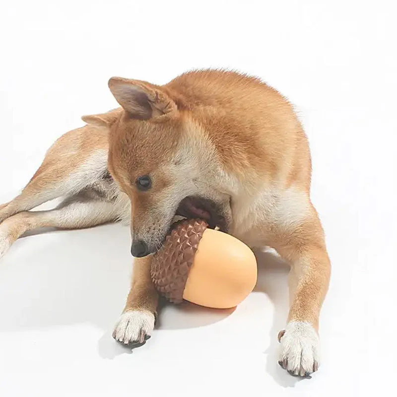 Mentale Stimulerende Dennenappel | Traktaties Verstoppertje Voor Honden | Duurzaam & Niet-Giftig Rubber | Foerageerinstinct & Probleemoplossend Vermogen | Interactief Speelplezier | Geschikt Voor Etenstijd & Speeltijd - Image 2