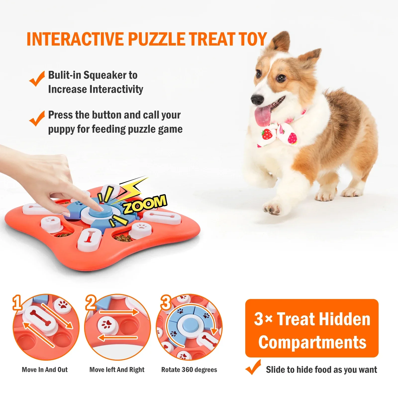 Interactief Puzzelspeelgoed voor Honden | IQ-Training met Snackbeloning | Stimuleert Mentale Scherpte en Voorkomt Verveling | Geschikt voor Alle Hondenmaten - Image 3