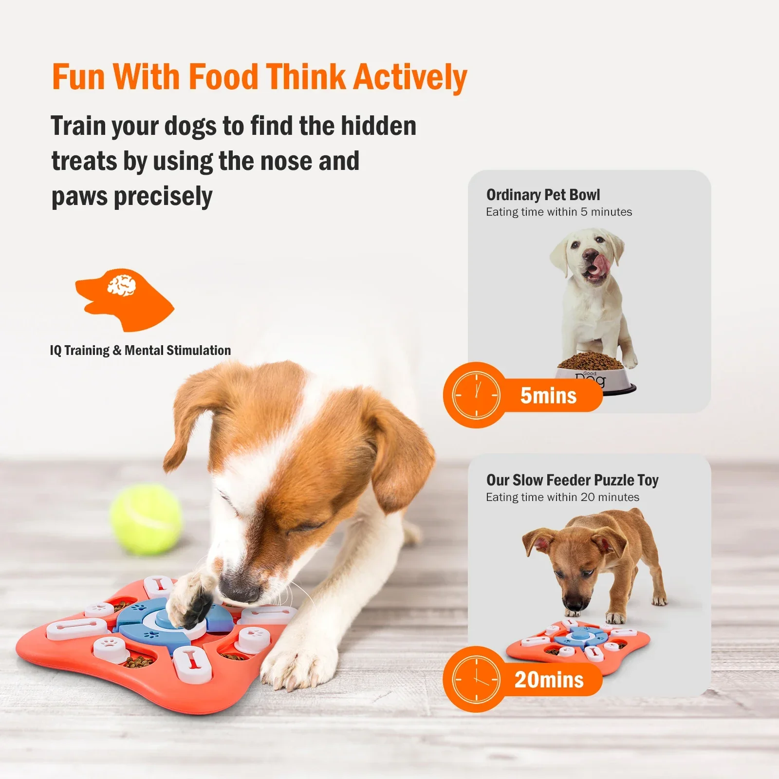 Interactief Puzzelspeelgoed voor Honden | IQ-Training met Snackbeloning | Stimuleert Mentale Scherpte en Voorkomt Verveling | Geschikt voor Alle Hondenmaten - Image 4