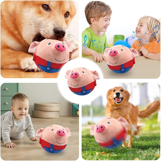 Varkensvormig Hondenspeeltje | Springend en Piepend | Actief en Interactief | Geestelijke Stimulerende Fun | Muzikale Vriend voor Je Hond - Image 2