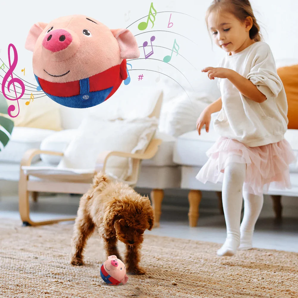 Varkensvormig Hondenspeeltje | Springend en Piepend | Actief en Interactief | Geestelijke Stimulerende Fun | Muzikale Vriend voor Je Hond - Image 7