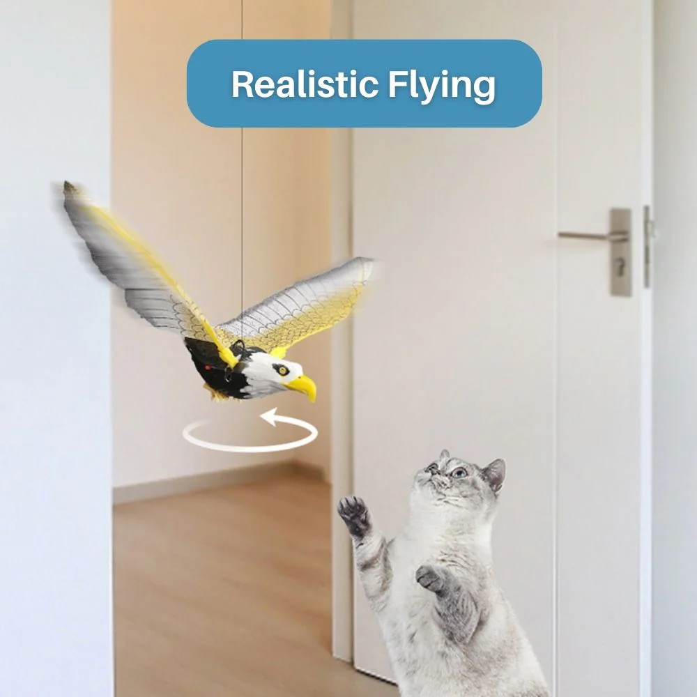 SkyChase™ | Levensecht Interactief Speelgoed Voor Katten | Realistische Geluiden en Wapperende Vleugels - Image 6