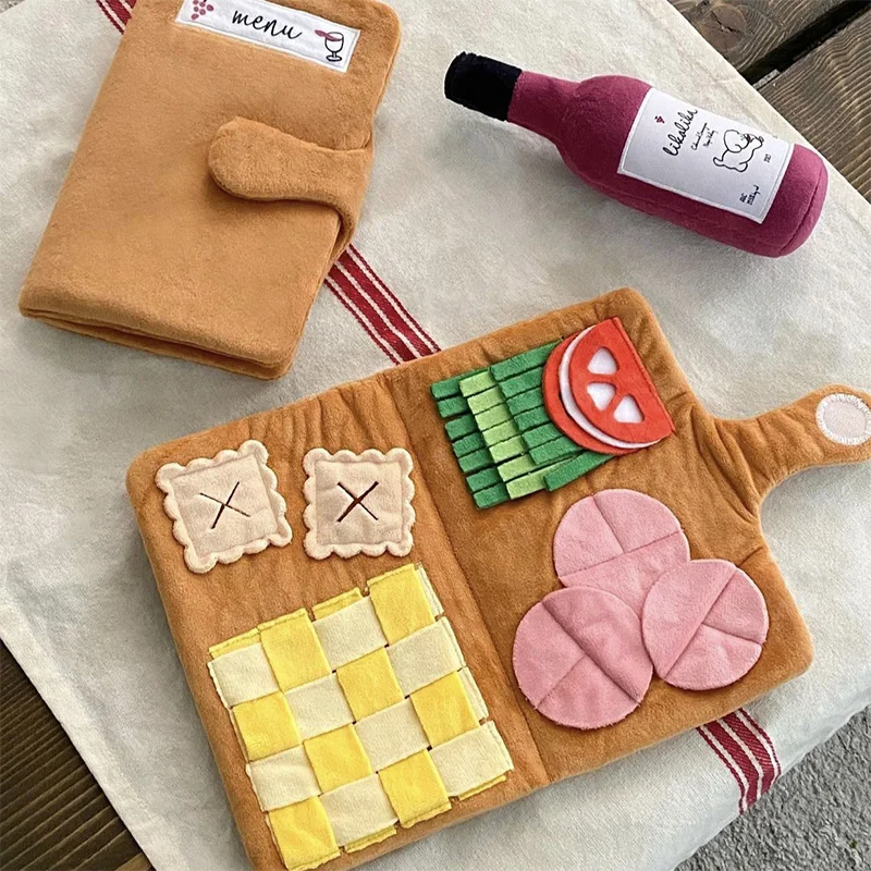Speelgoed voor Honden | Snuffelmat Pluche en Fleece | Interactief Opvouwbaar Voerspel | Geel | Voor Kleine en Middelgrote Honden | Mentale Stimulatie en Langzaam Eten - Image 2
