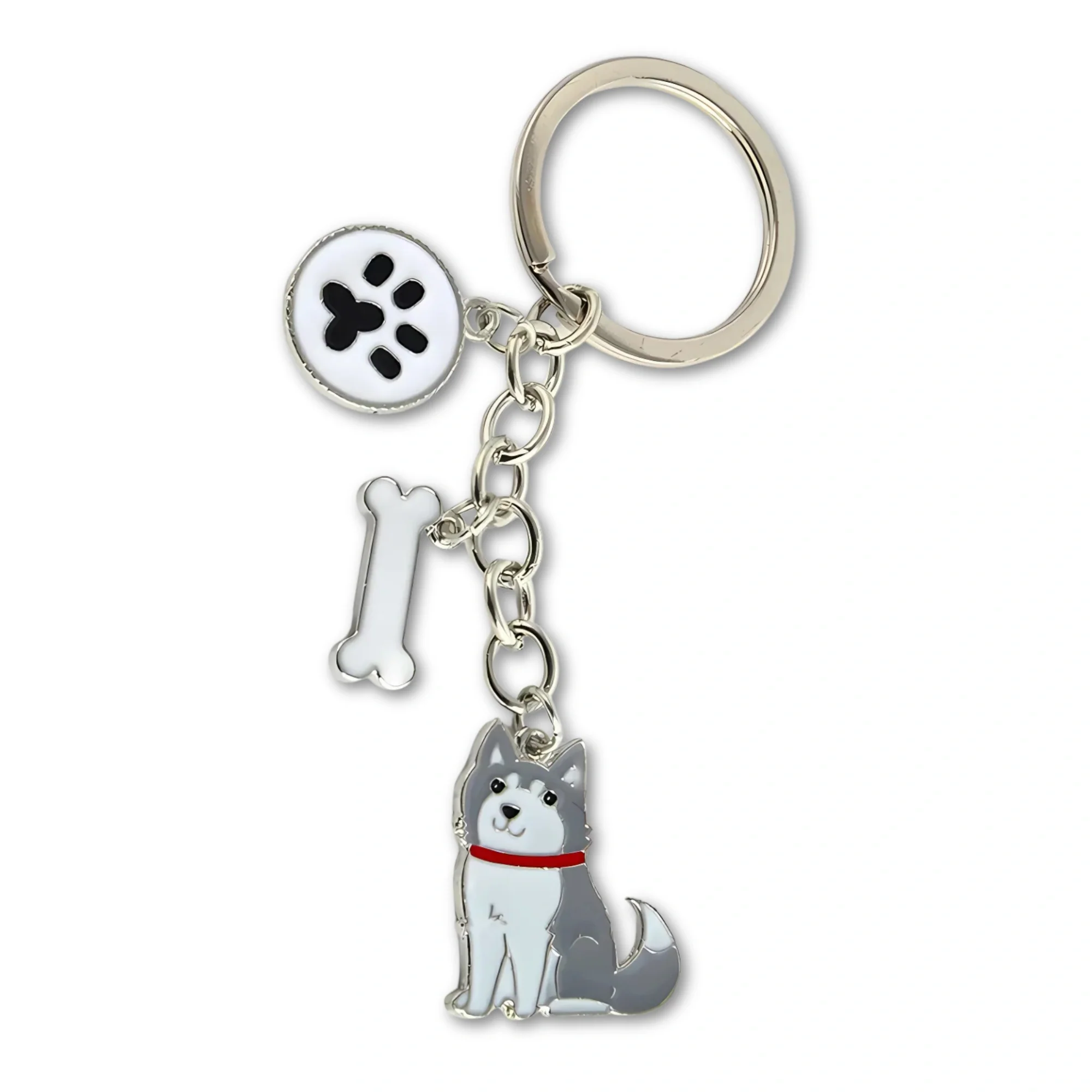 Jack Russell Terrier sleutelhanger voor dames en heren | Metaal zilver | Honden hanger | Sleutelring | Auto, tas & accessoire | Geschenkidee