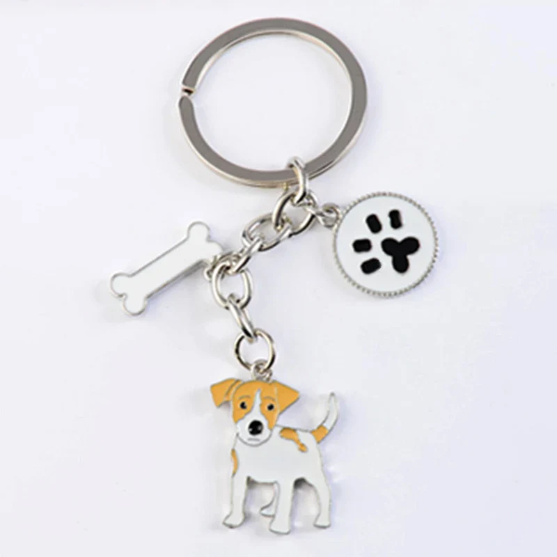 Jack Russell Terrier Sleutelhanger voor Dames en Heren | Metaal | Hondenhanger | Tas- & Autosleutel Bedel | Cadeau Accessoire - Image 2