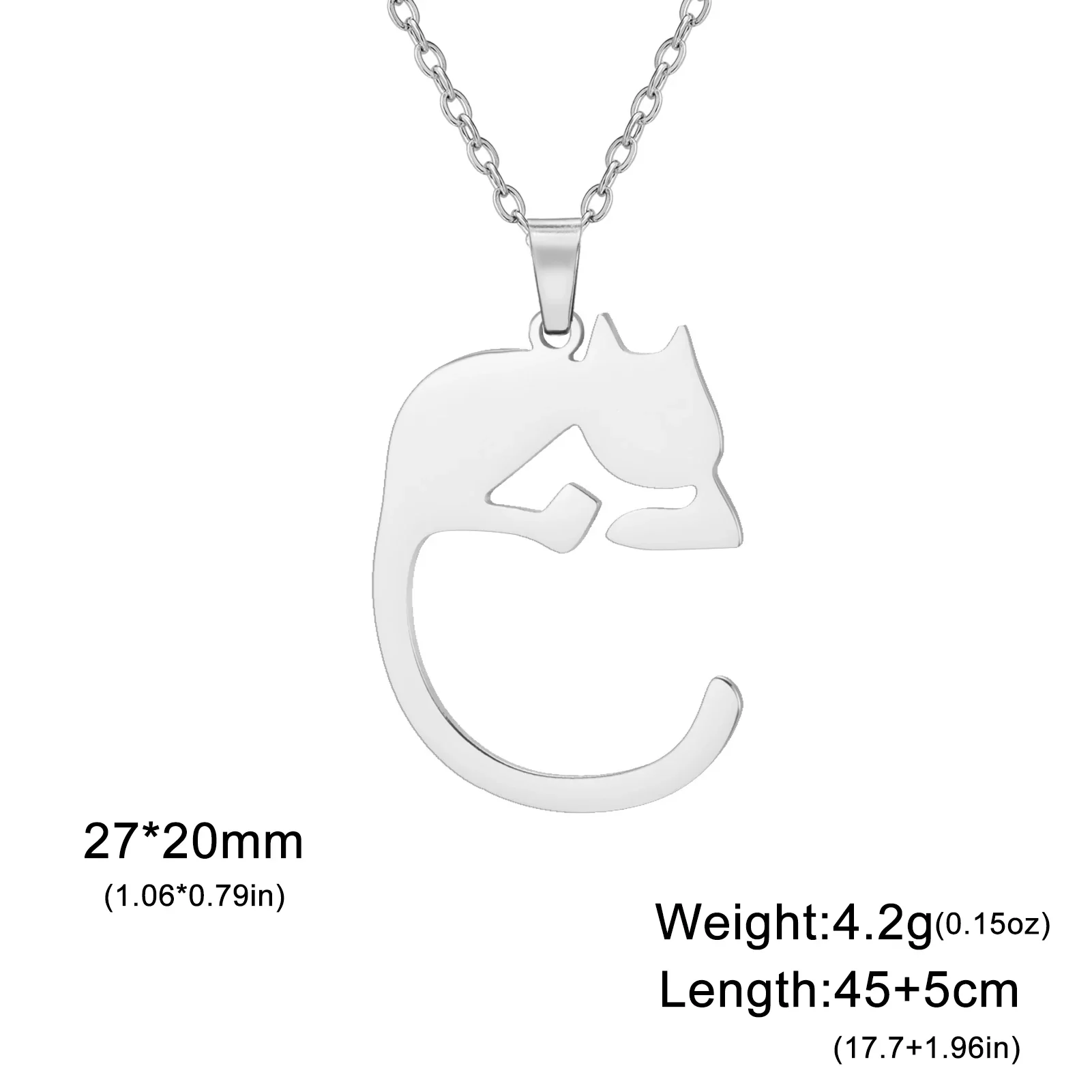Katten Ketting voor Dames | Roestvrijstalen Hanger met Schattige Kat | Goud & Zilver | Dierensieraad | Trendy Cadeau Idee - Image 3