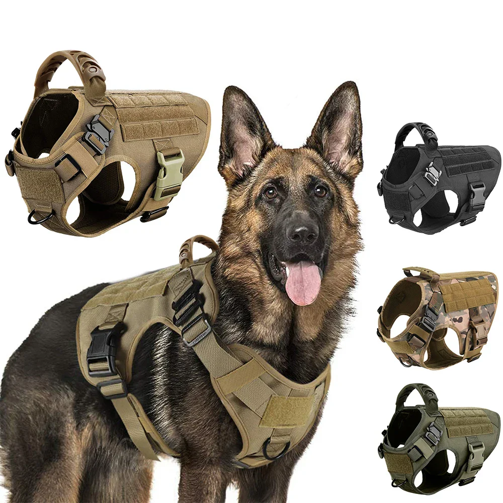 K9 Tactisch Vest voor Honden | Verstelbare Banden, MOLLE-Systeem, Volledige Lichaamsbescherming | Geschikt voor Duitse Herder, Malinois, Franse Bulldog | Maten S-XL - Image 2