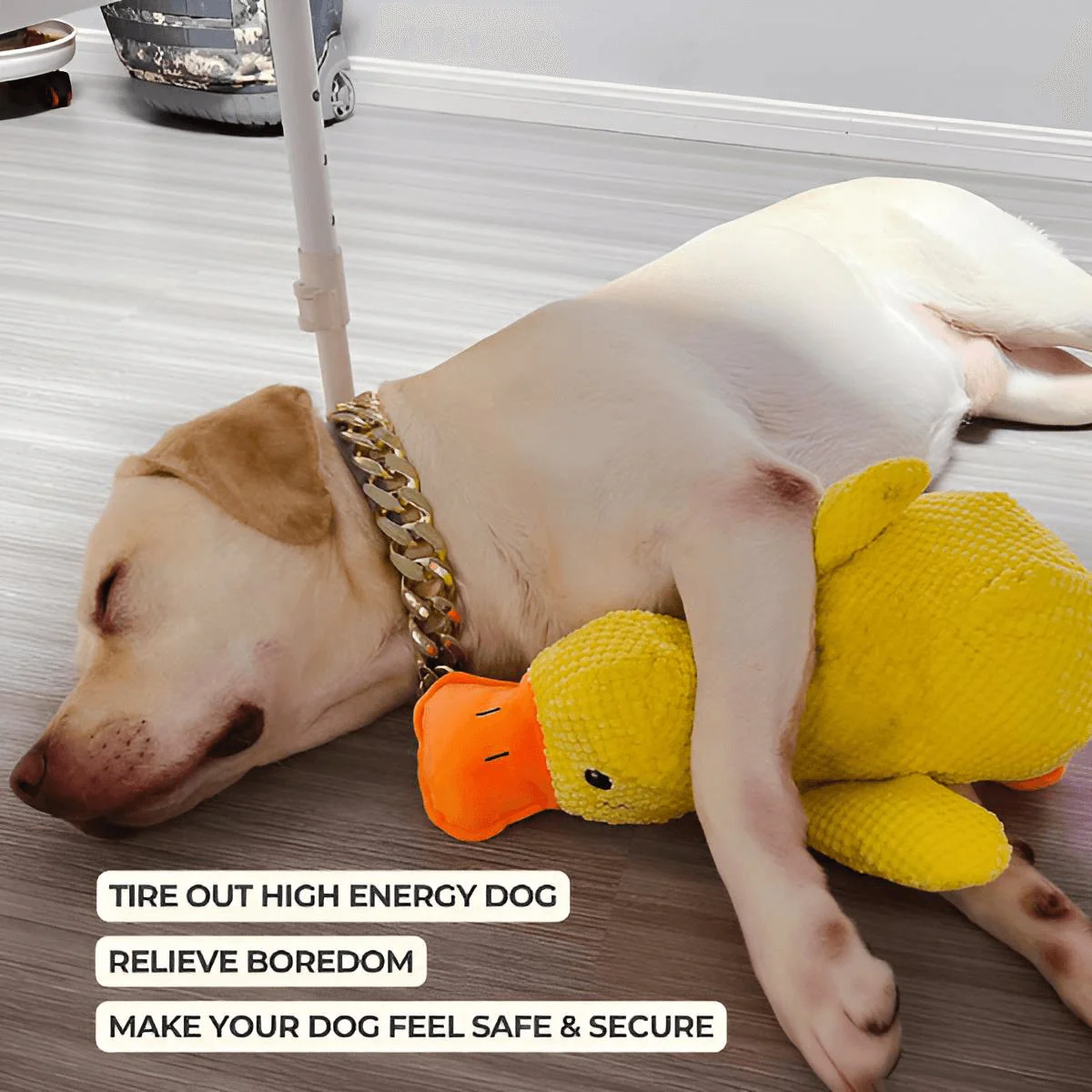Kalmerend hondenspeelgoed eend | Zacht knuffelspeelgoed voor honden | Stressverlagend kauwspeelgoed | Duurzaam polyester | Voor angstige en gevoelige honden - Image 3