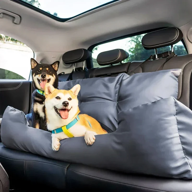 Katoenen Hondendraagtas | Autostoelhoes voor Honden tot 27 kg | Ademend en Warm met Antislipbodem | Verstelbare Veiligheidsgordel - Image 3