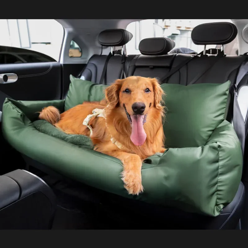Katoenen Hondendraagtas | Autostoelhoes voor Honden tot 27 kg | Ademend en Warm met Antislipbodem | Verstelbare Veiligheidsgordel - Image 4