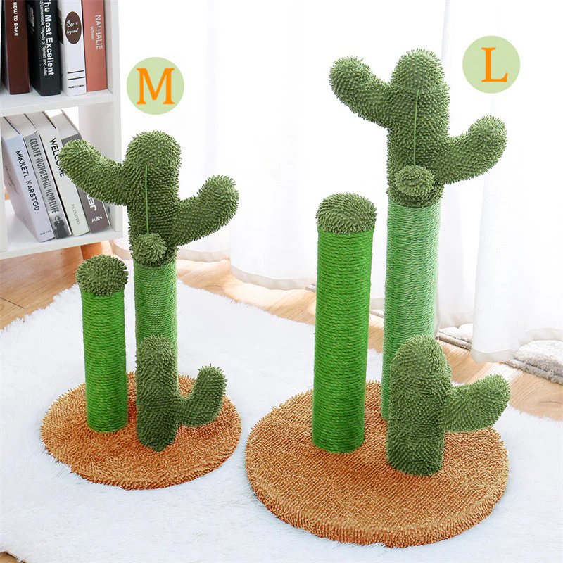 Katten krabpaal cactusvorm | Duurzaam sisal en pluche | Speels krabmeubel voor katten | Beschermt meubels | Decoratief design - Image 3