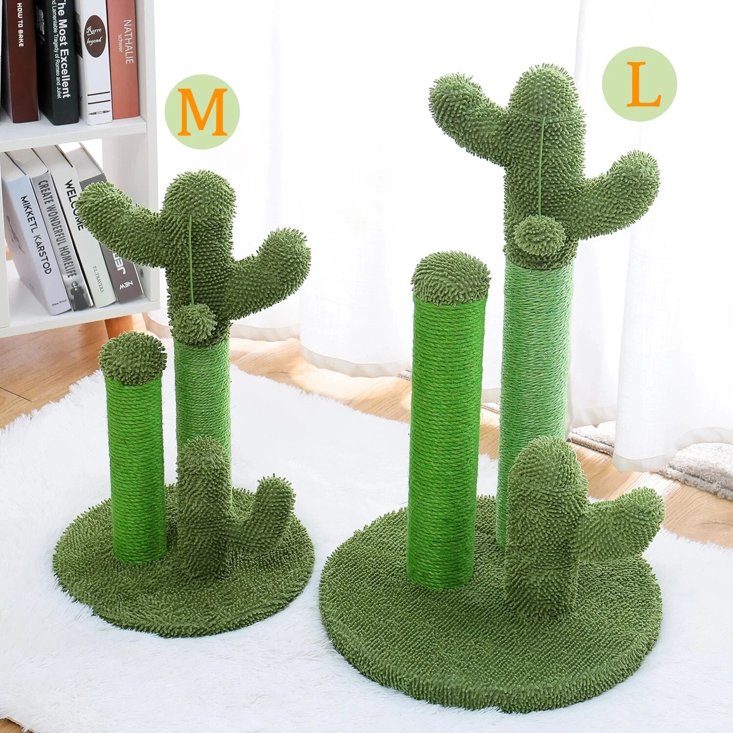 Katten krabpaal cactusvorm | Duurzaam sisal en pluche | Speels krabmeubel voor katten | Beschermt meubels | Decoratief design - Image 6
