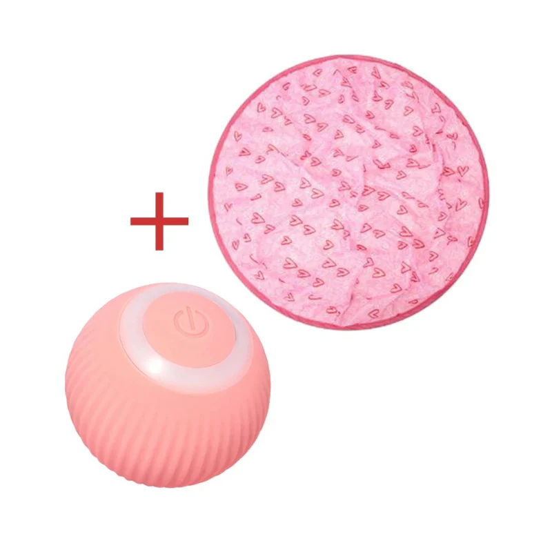 Kattenspeeltapijt met Hartjes | Interactief Speelkleed voor Katten | Stijlvol & Comfortabel | 72 cm Diameter | Polyester | Voor Alle Leeftijden - Image 3