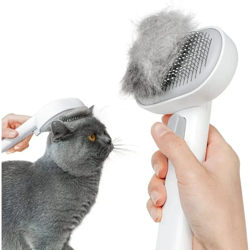 Kattenborstel voor Lange en Korte Haren - Ergonomisch Ontwerp voor Gezonde Vacht en Massagefunctie