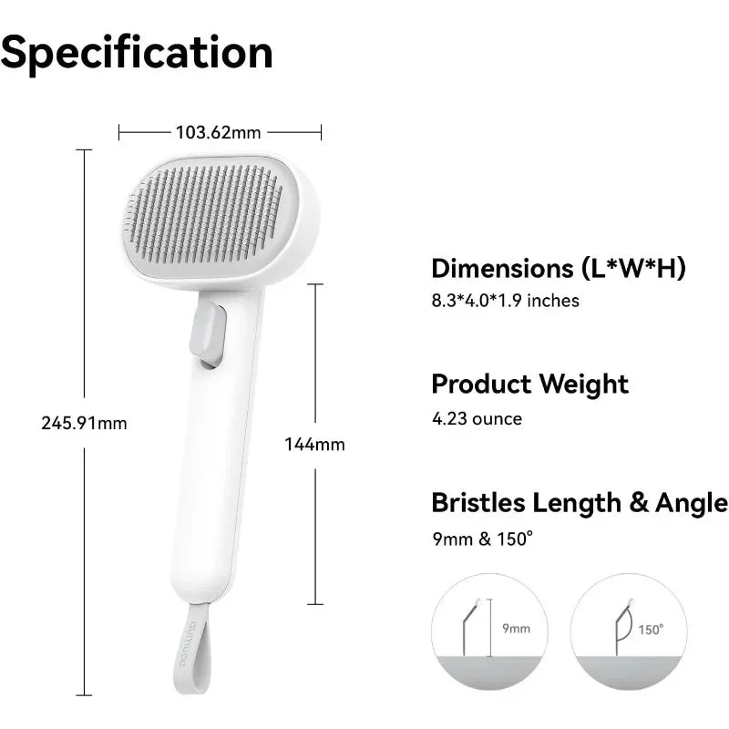 Kattenborstel voor Lange en Korte Haren - Ergonomisch Ontwerp voor Gezonde Vacht en Massagefunctie - Image 2