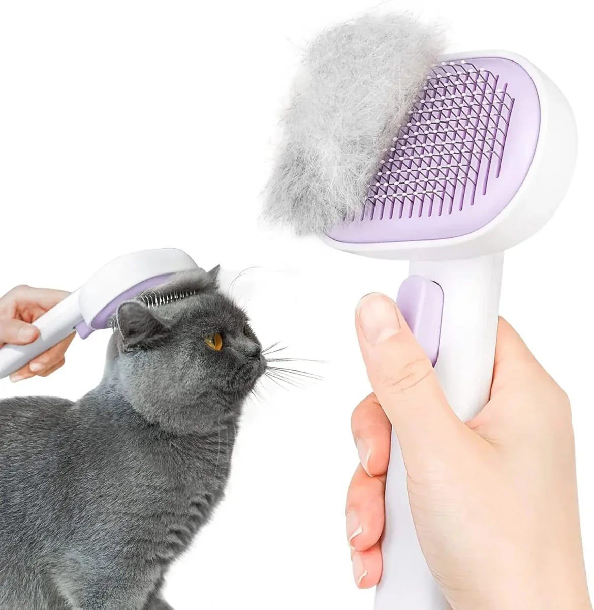Kattenborstel voor Lange en Korte Haren - Ergonomisch Ontwerp voor Gezonde Vacht en Massagefunctie - Image 9