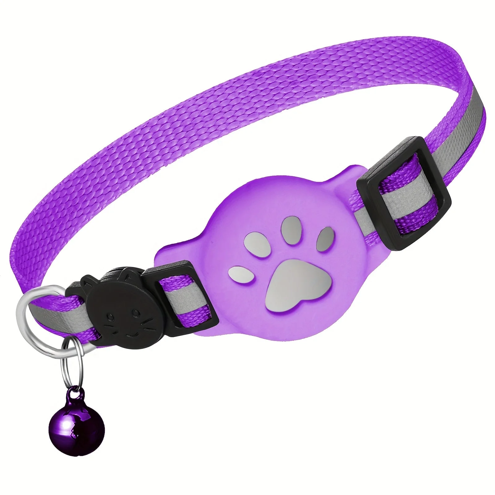 Kattenhalsband verstelbaar 18-30 cm | Veiligheidsbuckle | Bel | Nylon | Geschikt voor alle kattensoorten en leeftijden | Kattenpoot decoratie - Image 11