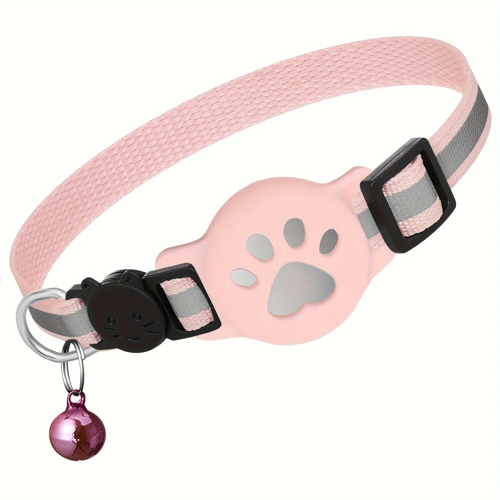 Kattenhalsband verstelbaar 18-30 cm | Veiligheidsbuckle | Bel | Nylon | Geschikt voor alle kattensoorten en leeftijden | Kattenpoot decoratie - Image 14