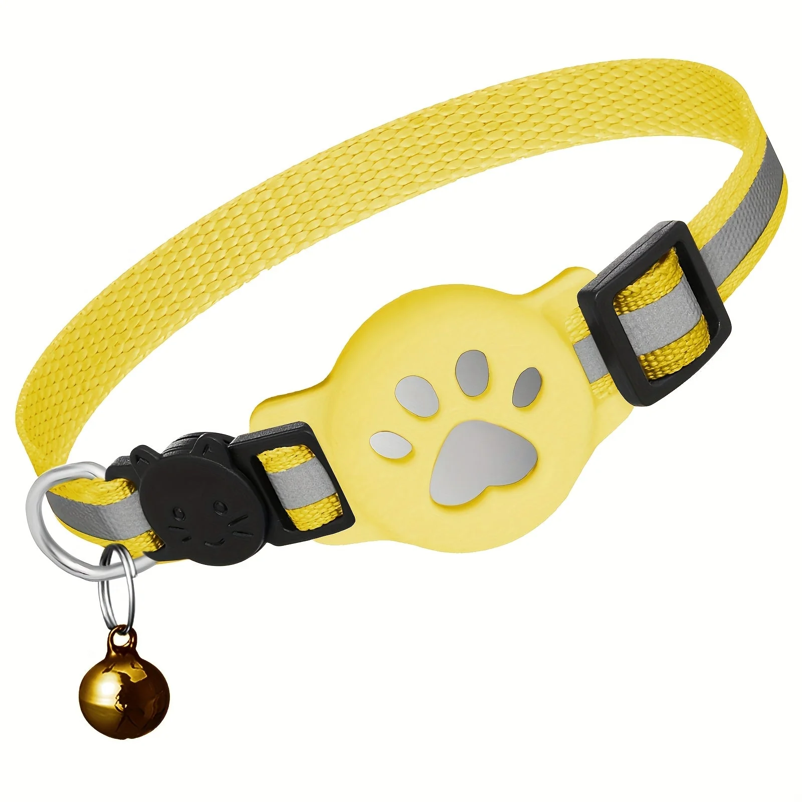 Kattenhalsband verstelbaar 18-30 cm | Veiligheidsbuckle | Bel | Nylon | Geschikt voor alle kattensoorten en leeftijden | Kattenpoot decoratie - Image 8