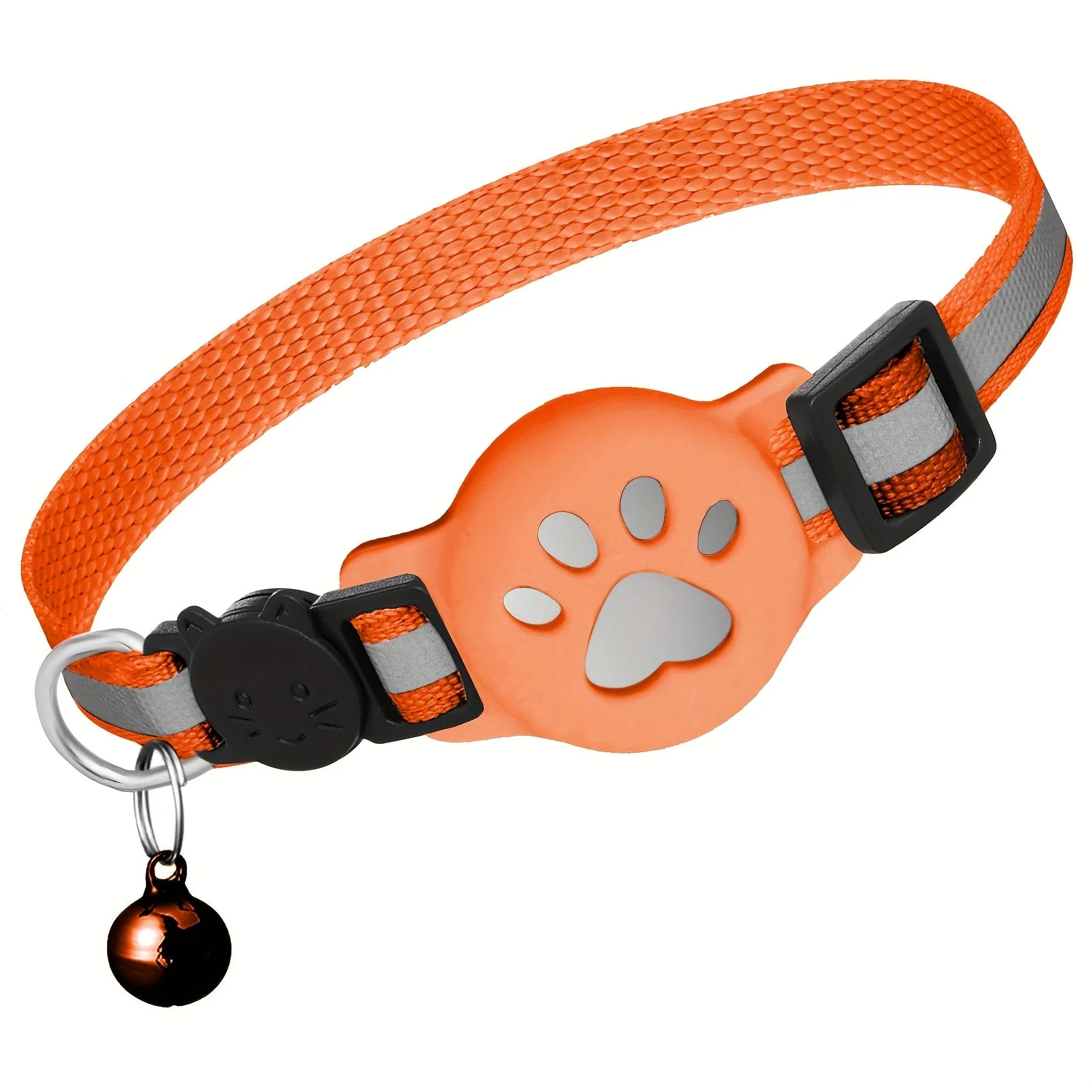 Kattenhalsband verstelbaar 18-30 cm | Veiligheidsbuckle | Bel | Nylon | Geschikt voor alle kattensoorten en leeftijden | Kattenpoot decoratie - Image 9
