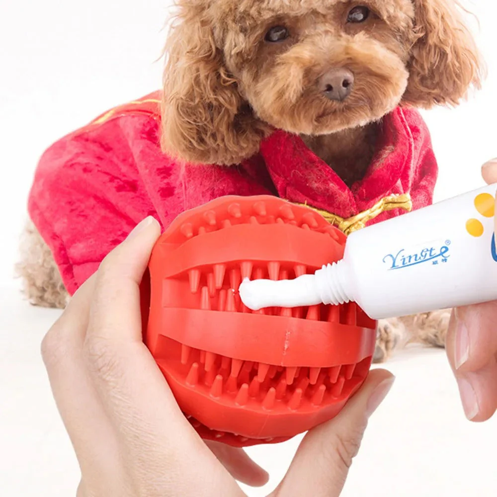 Duurzame Kauwbal Met Traktatie | Interactief Speelgoed Voor Honden | Gebitsreiniging En Tandvleesverzorging | Veilig Kauwrubber | Voorkomt Tandplak En Tandsteen | Met Langdurige Speelplezier | Gezonde Adem | Groen - Image 3