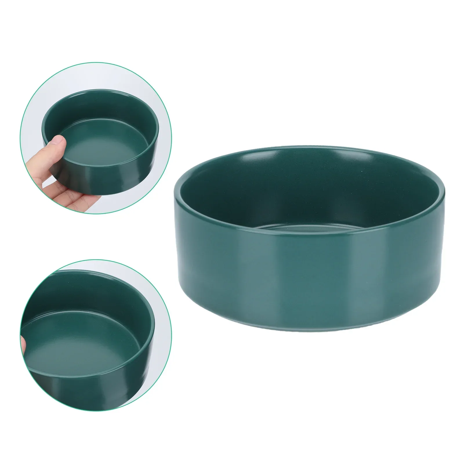 Keramische Eetkom voor Honden en Katten | Groen, Fris Design, 12.8x12.8x5.0 cm | Oven- en Magnetronbestendig, Gemakkelijk Schoon te Maken - Image 2