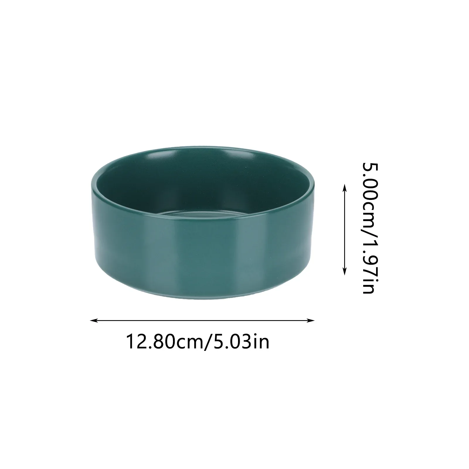 Keramische Eetkom voor Honden en Katten | Groen, Fris Design, 12.8x12.8x5.0 cm | Oven- en Magnetronbestendig, Gemakkelijk Schoon te Maken - Image 4