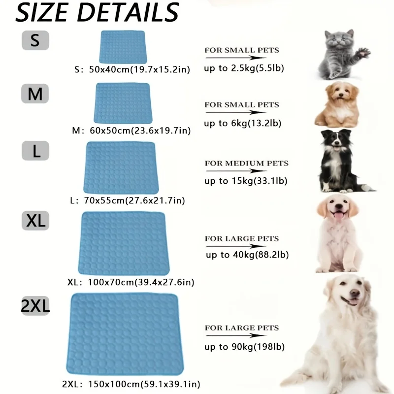Zomerse Koelmat voor Huisdieren | Ademend en Wasbaar | Geschikt voor Honden en Katten | Maten S tot 2XL | Ideaal voor Mand, Bank of Onderweg - Image 3
