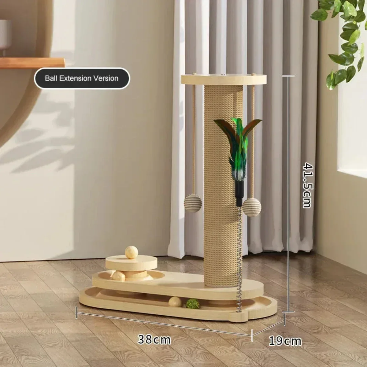 Speel- en Krabmeubel voor Katten | Hout en Sisal | Eenvoudig Monteerbaar | Stabiel en Veilig Design - Image 11