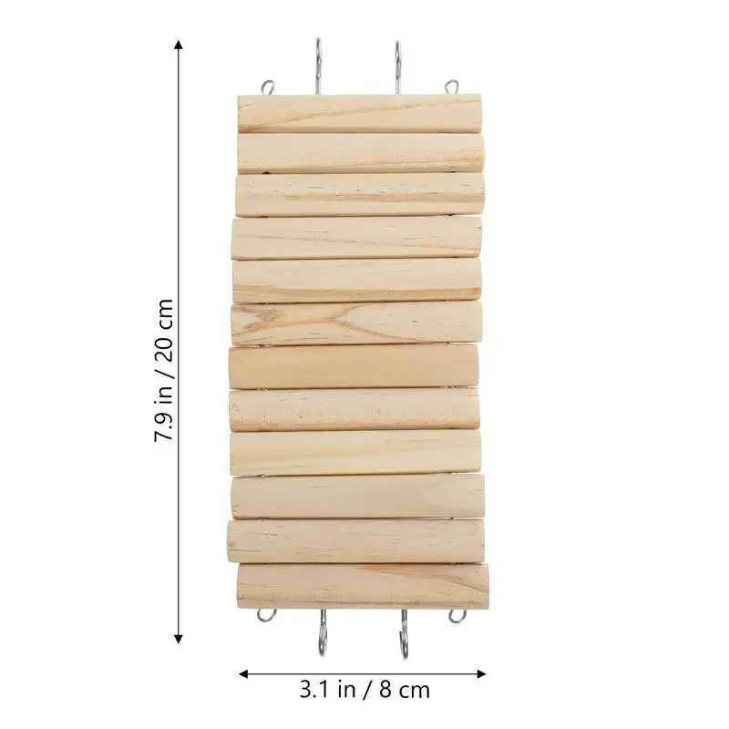 Houten Hamsterspeeltje Kooiladder | Klimladder voor Hamster en Cavia | Kleine Dieren Speelplaats | Bijtbestendig en Duurzaam | Reptielen Speelgoed | Perfecte Huisdieren Accessoires - Image 5