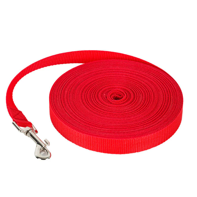 Lange nylon hondenriem voor training en wandelingen | Met stevige metalen karabijnhaak | Geschikt voor middelgrote en grote honden | Meerdere en en lengtes - Image 11