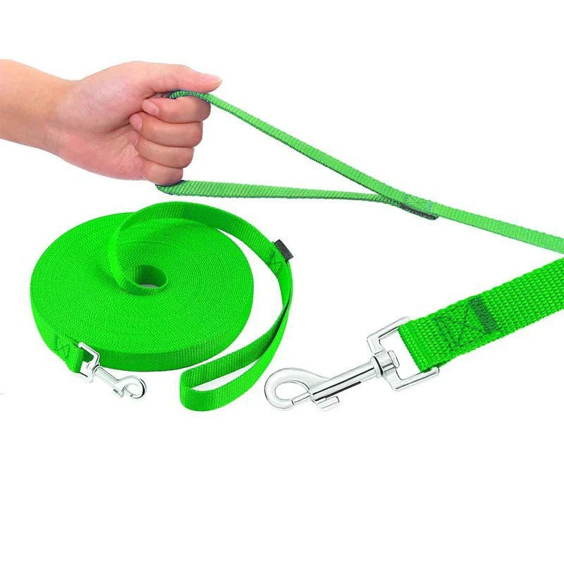 Lange nylon hondenriem voor training en wandelingen | Met stevige metalen karabijnhaak | Geschikt voor middelgrote en grote honden | Meerdere en en lengtes - Image 13