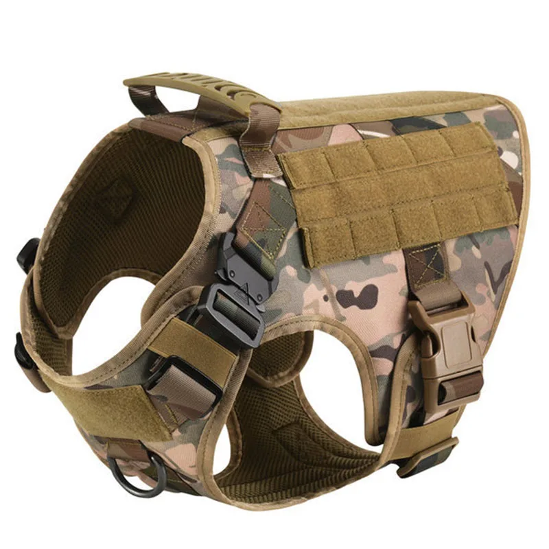 Tactische Hondentuig Set | Hondenharnas en Lijn | Afneembaar Gevoerd | Effen Nylon | Duitse Herder | Geschikt voor kleine honden - Image 16