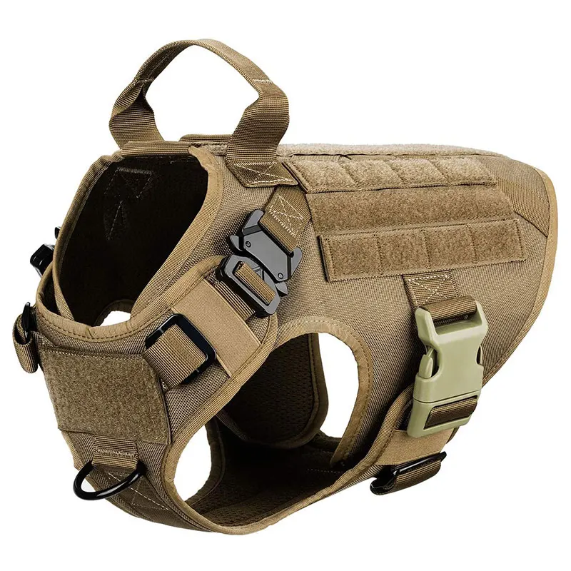 Tactische Hondentuig Set | Hondenharnas en Lijn | Afneembaar Gevoerd | Effen Nylon | Duitse Herder | Geschikt voor kleine honden - Image 20
