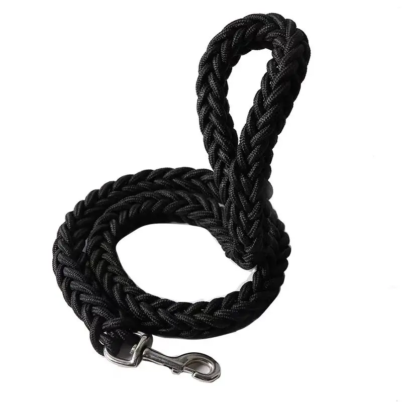 Sterke nylon hondenriem | Gevlochten touw met gesp | Alle seizoenen | Grote hondenriem voor bulldogs en rottweilers | Duurzaam en milieuvriendelijk | Geschikt voor wandelen, trainen en reizen - Image 5