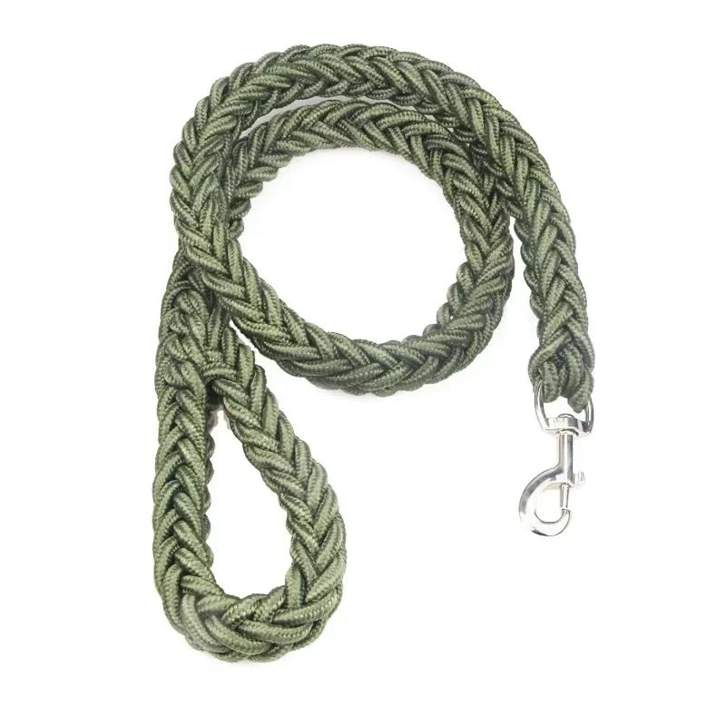 Sterke nylon hondenriem | Gevlochten touw met gesp | Alle seizoenen | Grote hondenriem voor bulldogs en rottweilers | Duurzaam en milieuvriendelijk | Geschikt voor wandelen, trainen en reizen - Image 7