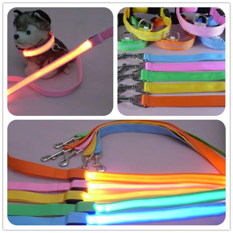LED Veiligheidsriem Voor Honden | USB Oplaadbaar | Meerdere Lichtstanden | Ergonomisch Handvat | Nylon | Verkrijgbaar in Diverse Kleuren | 120cm Lang | 2.5cm Breed | Nachtelijke Wandeling Veiligheid - Image 4