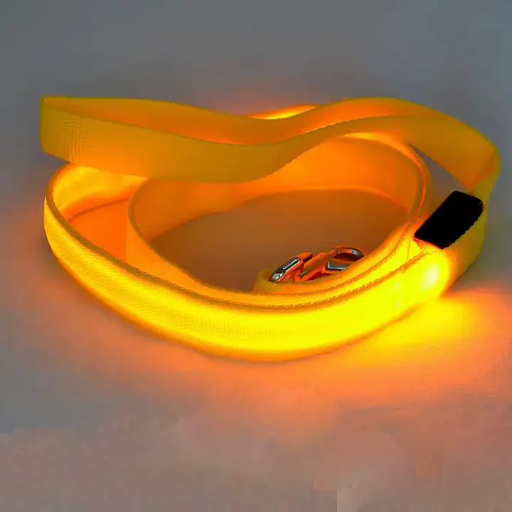 LED Veiligheidsriem Voor Honden | USB Oplaadbaar | Meerdere Lichtstanden | Ergonomisch Handvat | Nylon | Verkrijgbaar in Diverse Kleuren | 120cm Lang | 2.5cm Breed | Nachtelijke Wandeling Veiligheid - Image 7