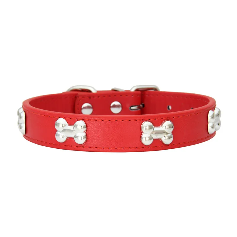 Luxe Kunstleren Halsaccessoire voor Huisdieren met Metalen Botdetails | Verstelbaar en Comfortabel | Geschikt voor Honden en Katten - Image 5