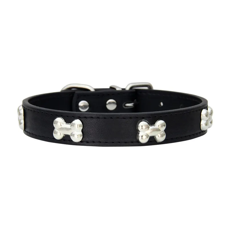 Luxe Kunstleren Halsaccessoire voor Huisdieren met Metalen Botdetails | Verstelbaar en Comfortabel | Geschikt voor Honden en Katten - Image 6