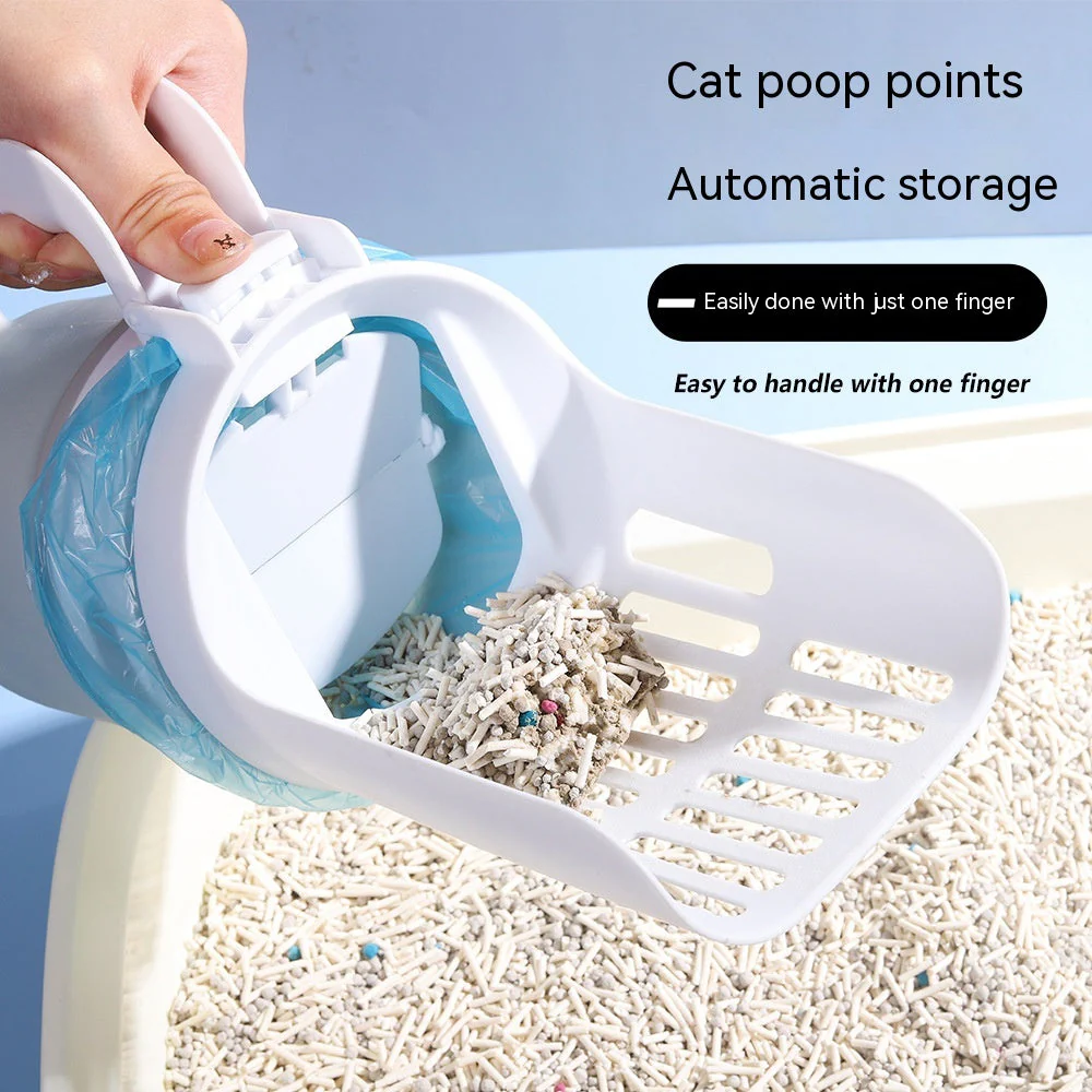LitterMate kattenbak schep met ergonomisch handvat | Compact opvouwbaar ontwerp | Eenvoudig schoonmaken en minder rommel | Efficiënte afvalverwerking voor kattenbak - Image 3