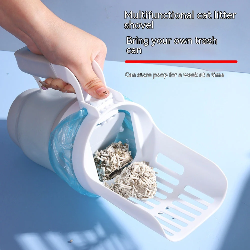 LitterMate kattenbak schep met ergonomisch handvat | Compact opvouwbaar ontwerp | Eenvoudig schoonmaken en minder rommel | Efficiënte afvalverwerking voor kattenbak - Image 4