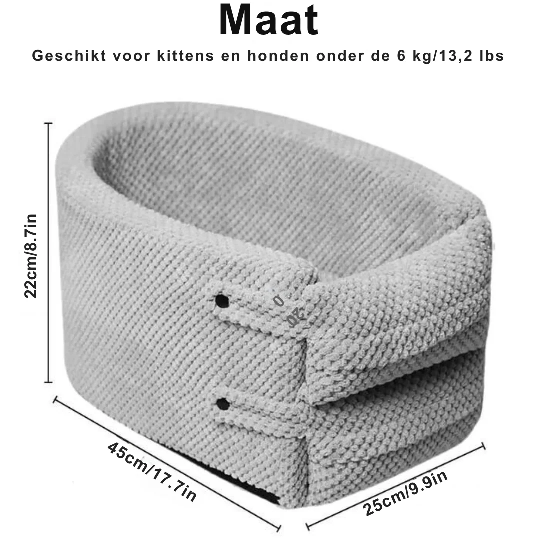Lotte | Veilig Reiscomfort voor Honden in de Auto | Eenvoudig Te Plaatsen | Zachte Binnenkant | Waterbestendig | Verhoogd Ontwerp - Image 8