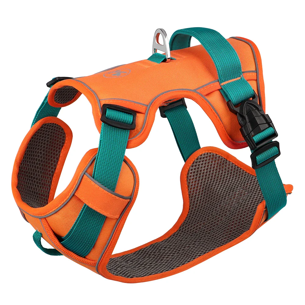 Didog Hondentuig Ademend Mesh Nylon | Reflecterend Duurzaam Verstelbaar | Roze/Oranje/Blauw | Geschikt voor Kleine Middelgrote Grote Honden | Voor Training en Wandelen | Alle Seizoenen - Image 8