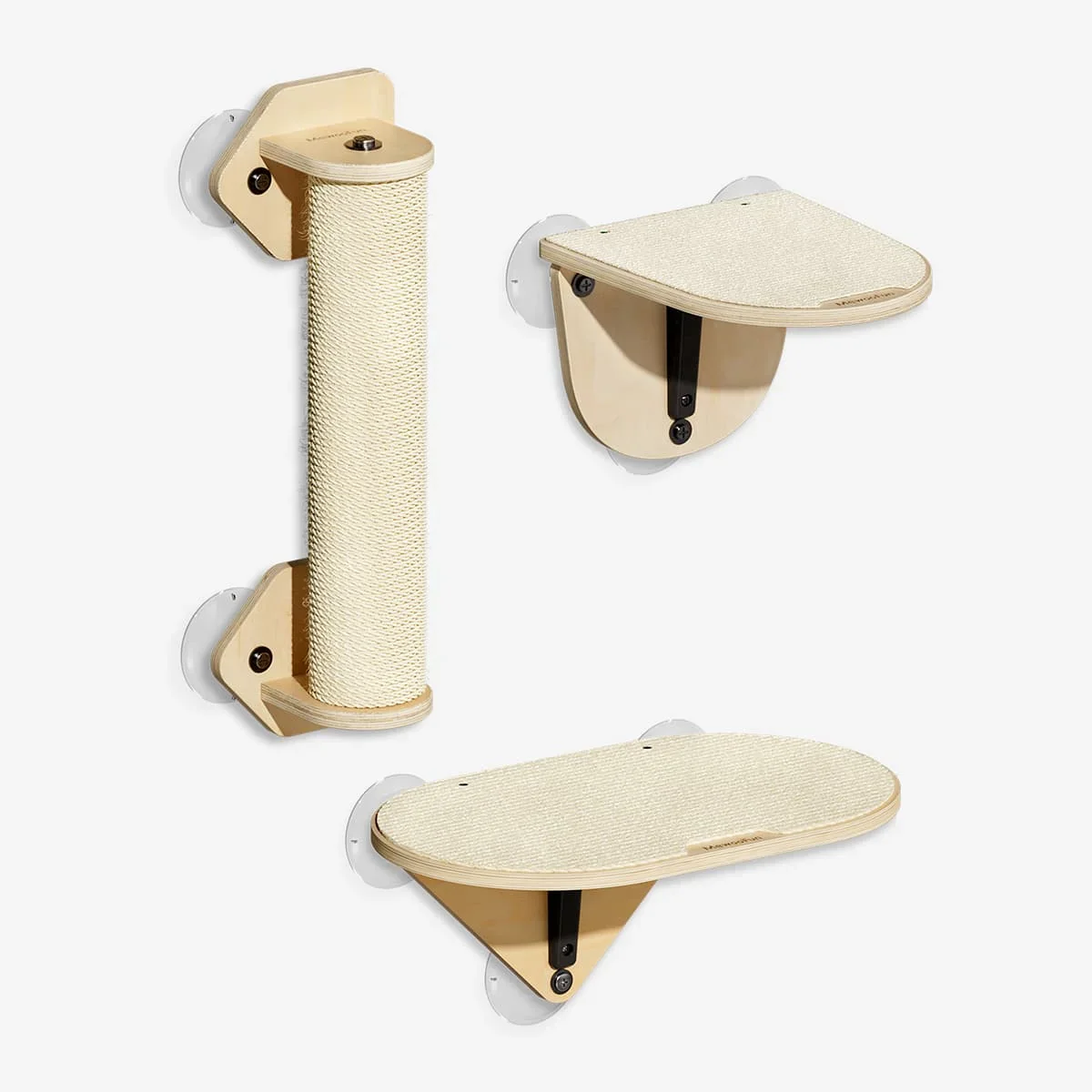 Kattenraam Ligbed 3-in-1 | Klimplank en Krabpaal Inclusief | Duurzaam Sisal & Polyester | Sterke Zuignappen | Stevige Basswood Constructie | Max 10 kg Capaciteit | Gemakkelijk Monteerbaar & Verplaatsbaar - Image 10