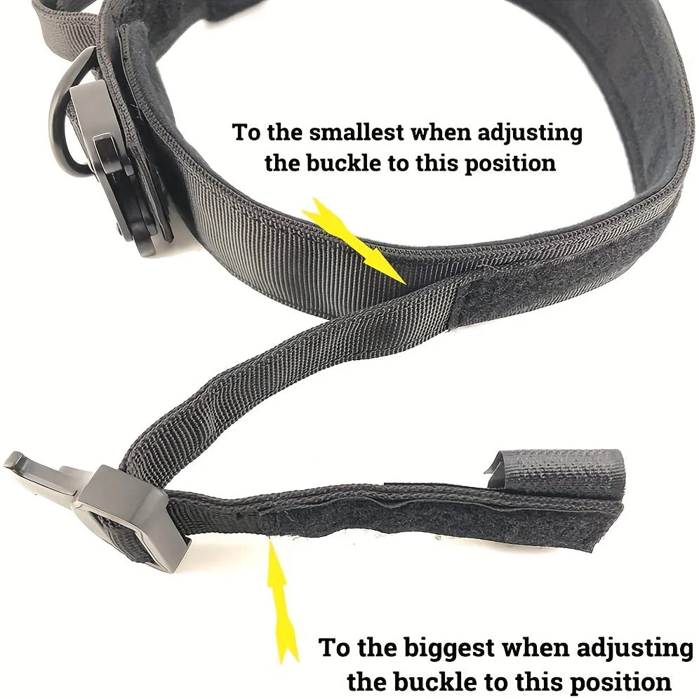 Tactische hondenhalsband nylon | Verstelbaar | Stevige kunststof gesp | D-ring voor riembevestiging | Geschikt voor middelgrote en grote honden | Camouflagemotief - Image 12