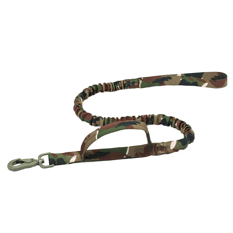 Militaire Hondenriem | Verstelbare Lengte 105-145 cm | Comfortabele Handgreep | Duurzaam Nylon | Metalen Haak | Geschikt voor Avonturen en Training | Zwart - Image 6