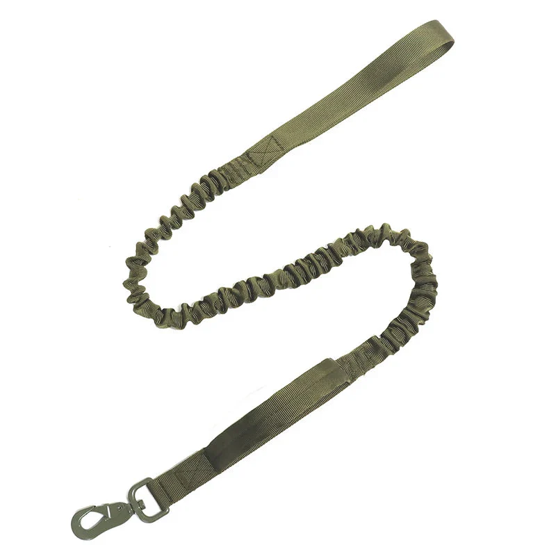 Militaire Hondenriem | Verstelbare Lengte 105-145 cm | Comfortabele Handgreep | Duurzaam Nylon | Metalen Haak | Geschikt voor Avonturen en Training | Zwart - Image 7